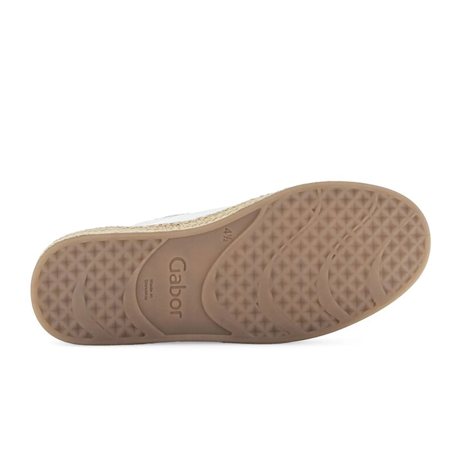 Gabor 63270 Braided Jute Sneaker (Women) - Cervo/Weiss/Jute