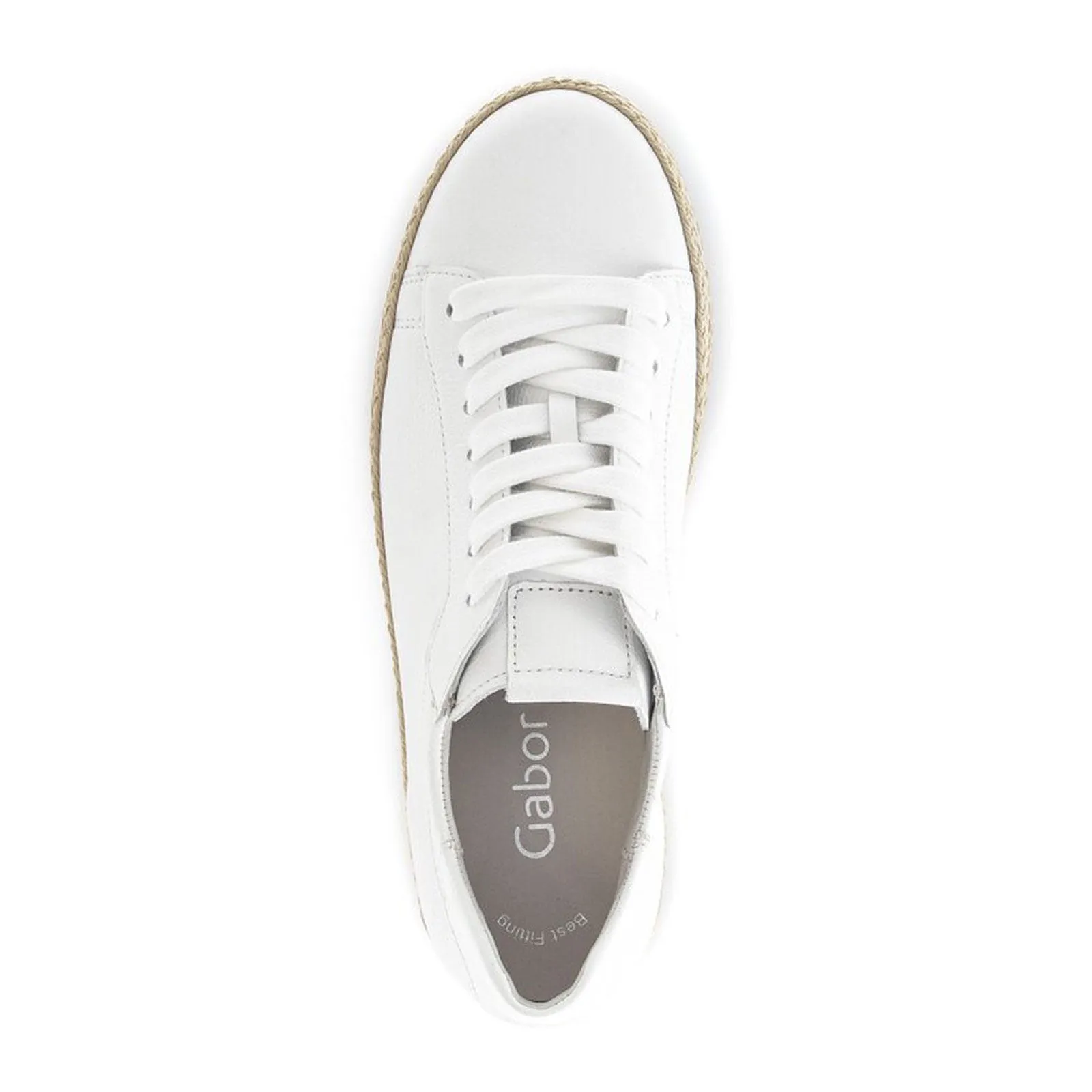Gabor 63270 Braided Jute Sneaker (Women) - Cervo/Weiss/Jute