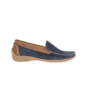 Gabor California 66.090.46 Blue Suede/New Whiskey Loafers G Fit