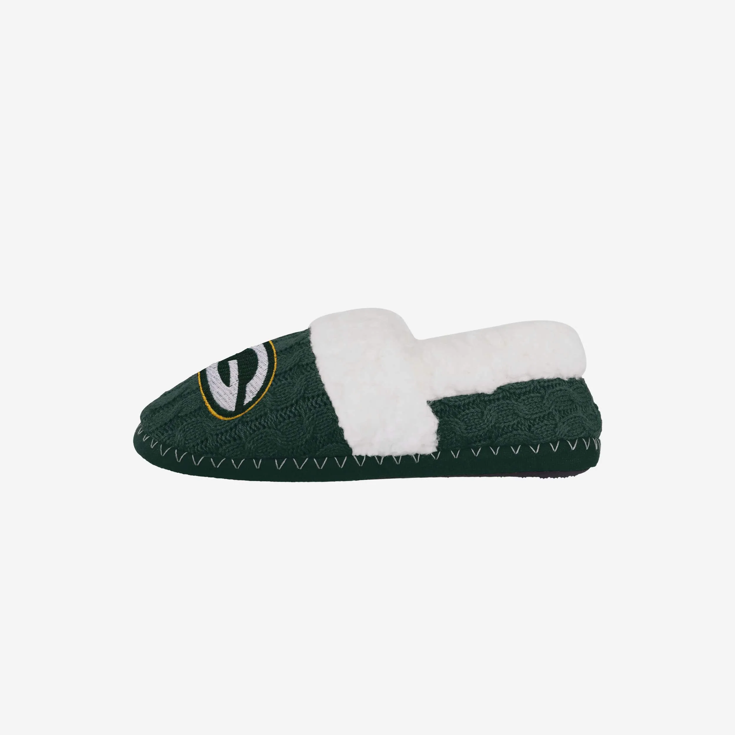 Green Bay Packers Womens Team Color Moccasin Slipper