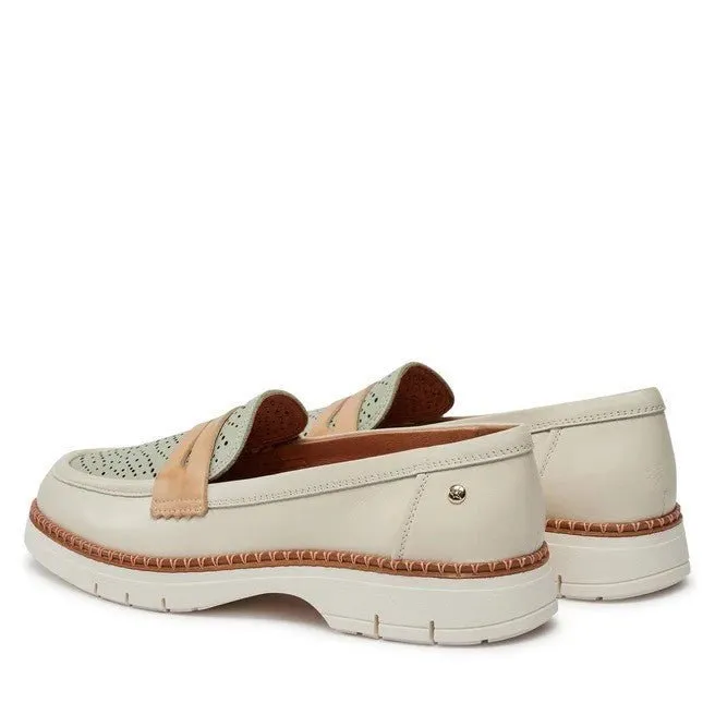 'Henares' women's moccasin - off white mix