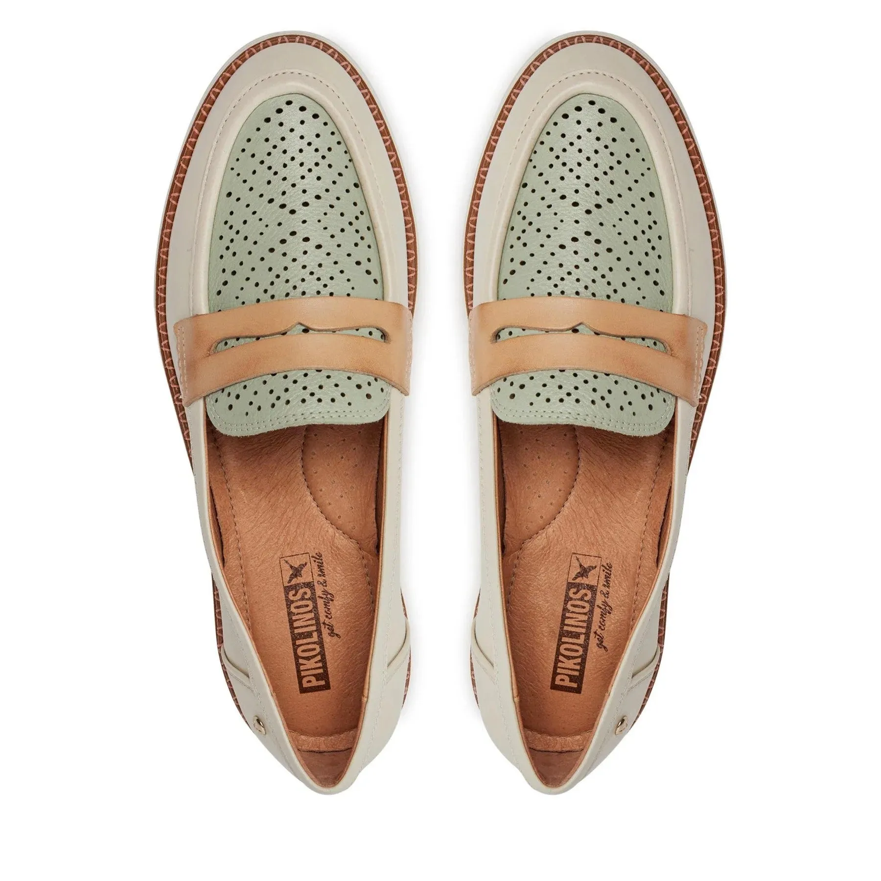 'Henares' women's moccasin - off white mix