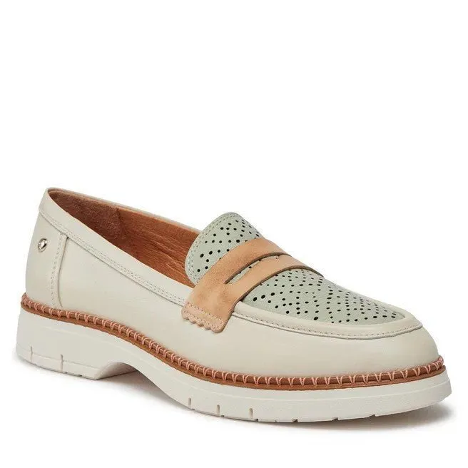 'Henares' women's moccasin - off white mix
