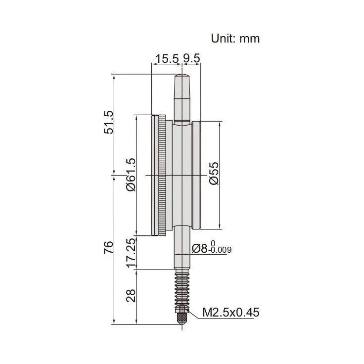 Insize Dial Indicator 10mm Range Series 2894-10F