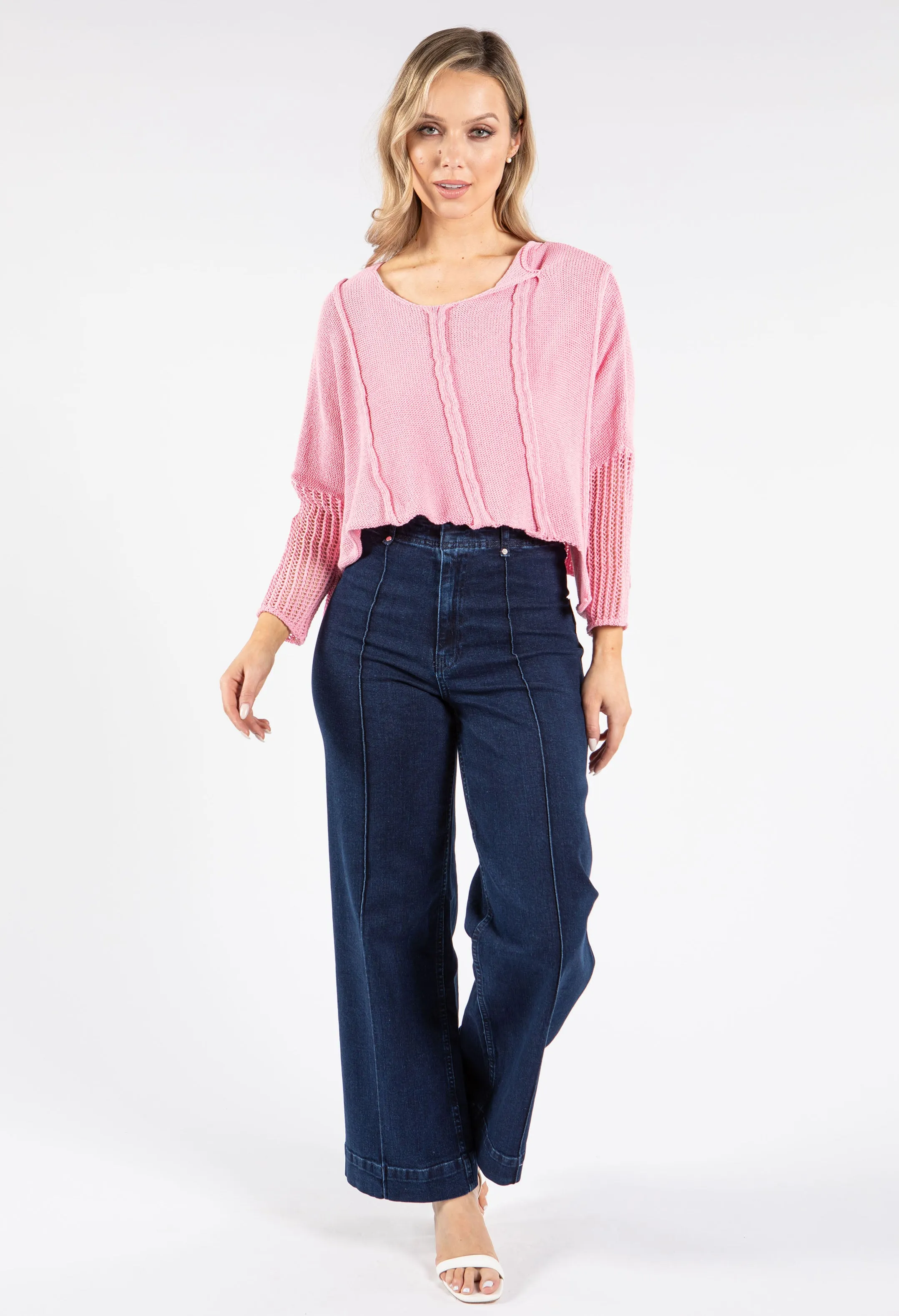 Isla High Waist Front Seam Tailored Jeans