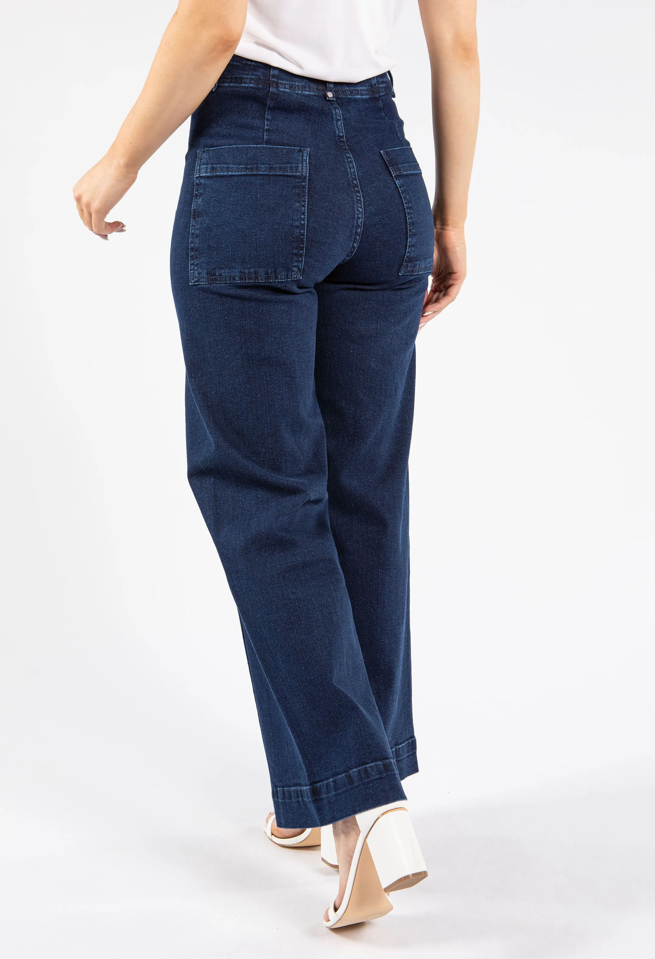 Isla High Waist Front Seam Tailored Jeans