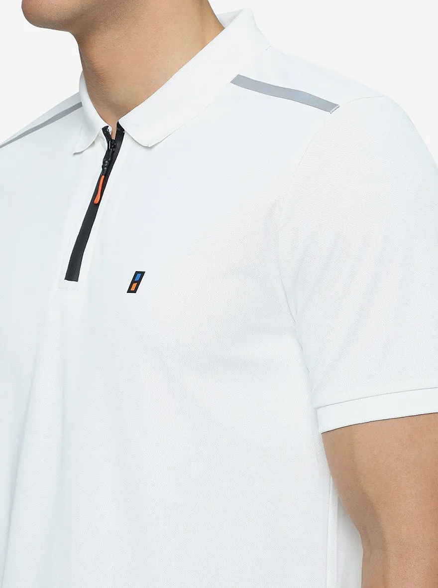 Ivory Solid Slim Fit T-Shirt | Jade Play