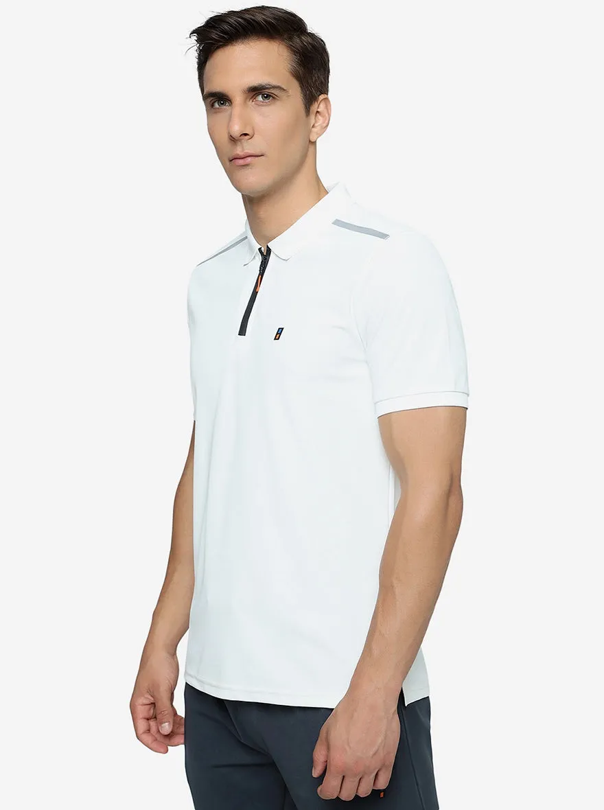 Ivory Solid Slim Fit T-Shirt | Jade Play