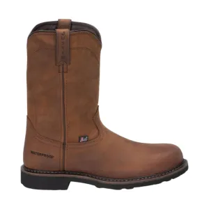 Justin Men's 11 Inch Drywall Wyoming Waterproof Steel Toe Work Boots - Brown
