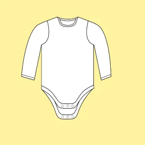 Kids Long Sleeve Popper Vest Bodysuit