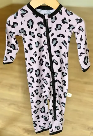 Kozi & Co Mommy   Me Ruffle Coverall w/Zipper - Lana Leopard - Pink