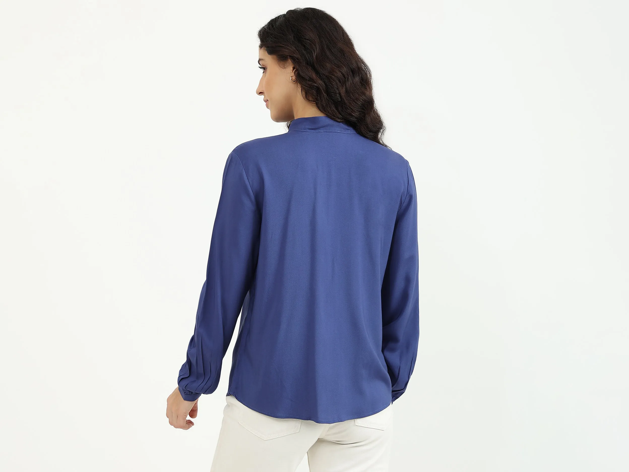 Ladies Long Sleeve Solid Top