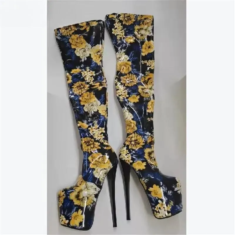 Ladies Shoes Red Pole Dancing 20cm Thin Heels Stiletto Over The Knee Long Boots