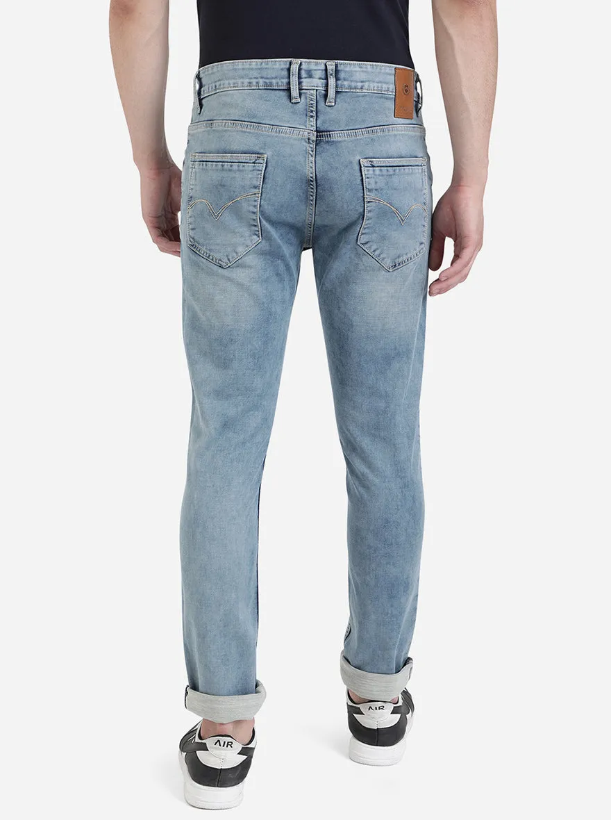 Light Blue Washed Slim Fit Jeans | JadeBlue