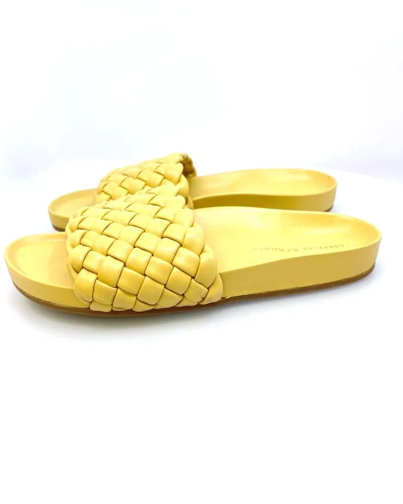 LOEFFLER RANDALL SONNIE WOOVEN SLIDE SANDALS