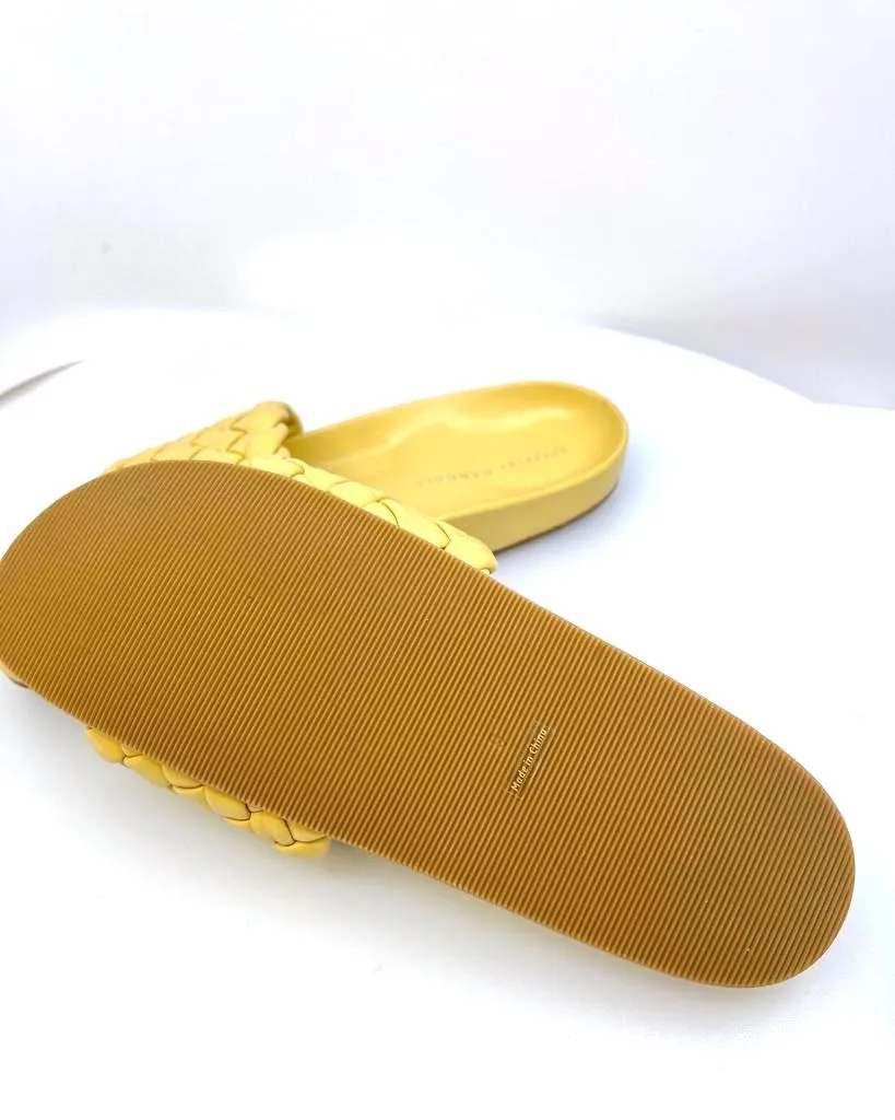 LOEFFLER RANDALL SONNIE WOOVEN SLIDE SANDALS