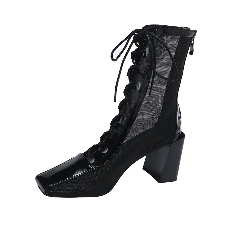 Long Boots Women'S Ins Trendy Breathable Thick Heel Casual But Knee Boots