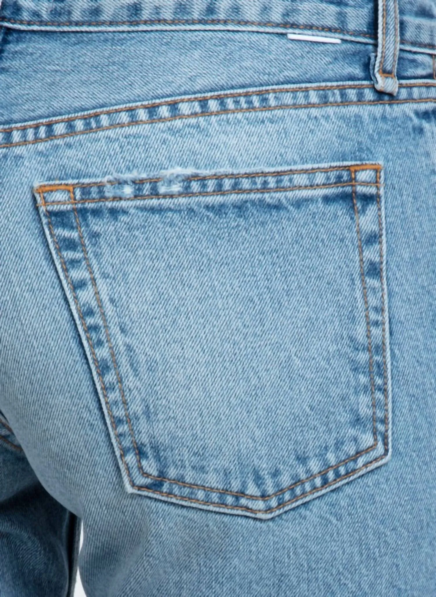 Low Rise Straight Leg Jeans In Clean Berkley