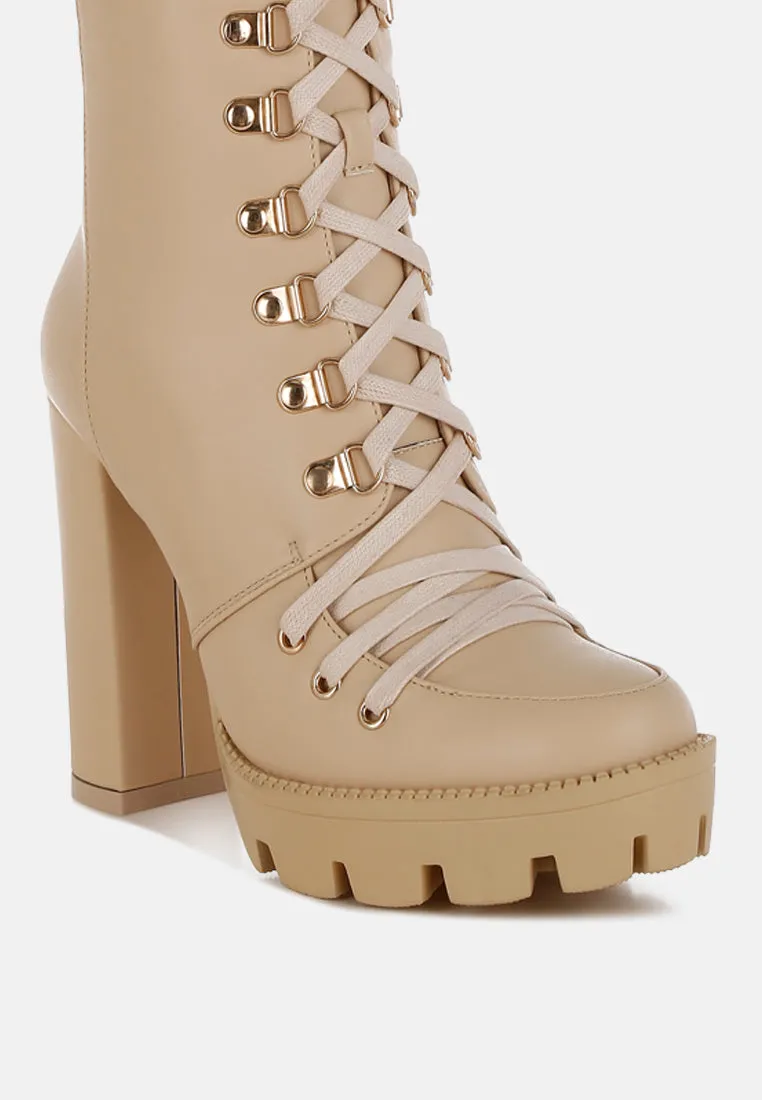 Magnolia Cushion Collared Lace Up Boots By Ruw