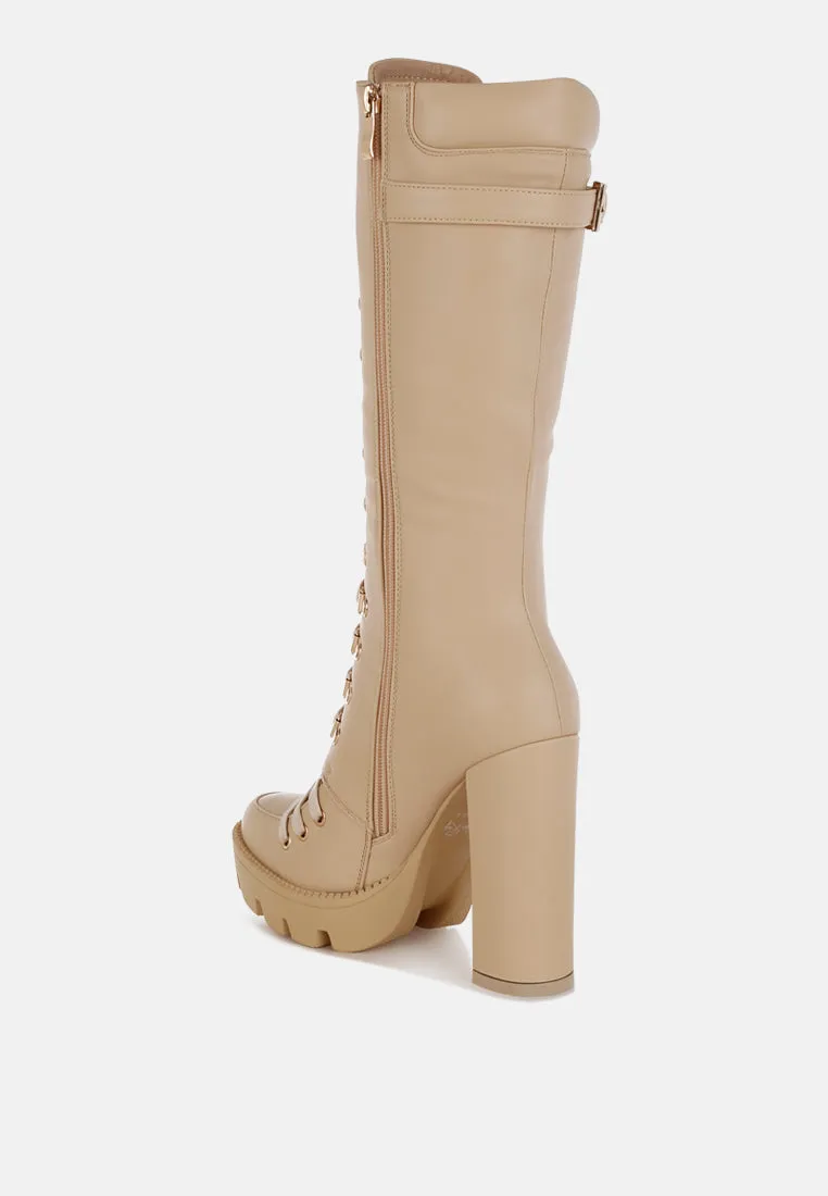 Magnolia Cushion Collared Lace Up Boots By Ruw