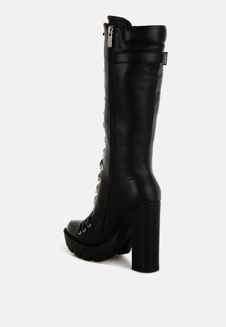 Magnolia Cushion Collared Lace Up Boots By Ruw