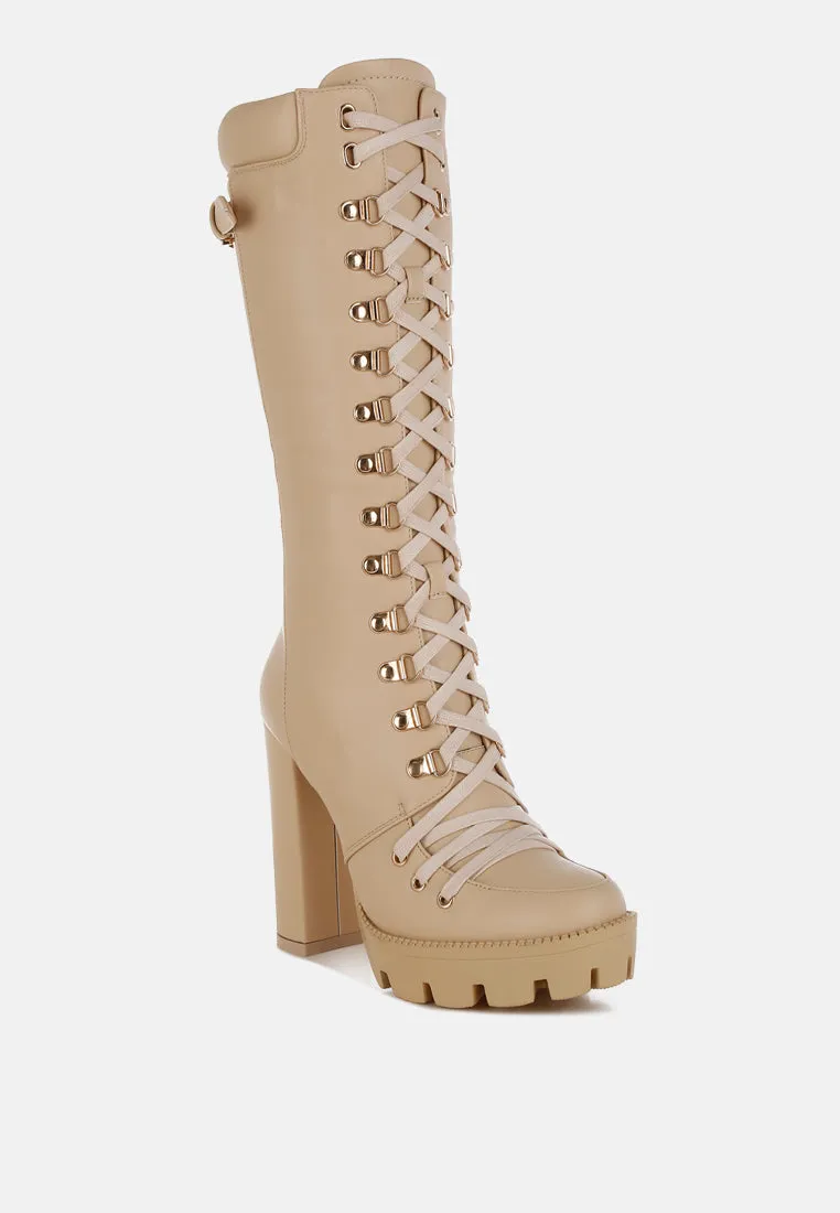 Magnolia Cushion Collared Lace Up Boots By Ruw
