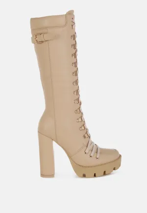 Magnolia Cushion Collared Lace Up Boots By Ruw