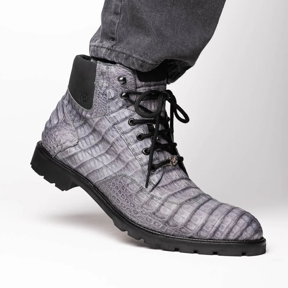 Marco Di Milano Leoni in Oil Gray Caiman Boots