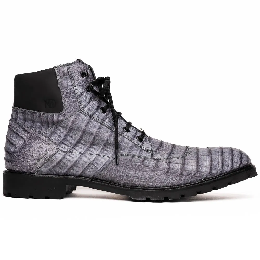 Marco Di Milano Leoni in Oil Gray Caiman Boots
