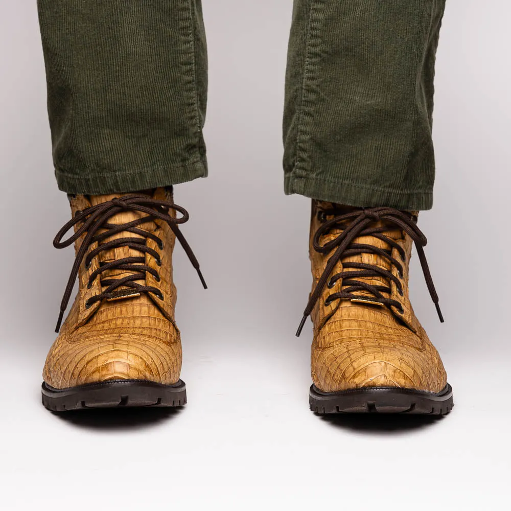 Marco Di Milano Leoni in Oil Orix Caiman Crocodile Boots