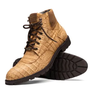 Marco Di Milano Leoni in Oil Orix Caiman Crocodile Boots