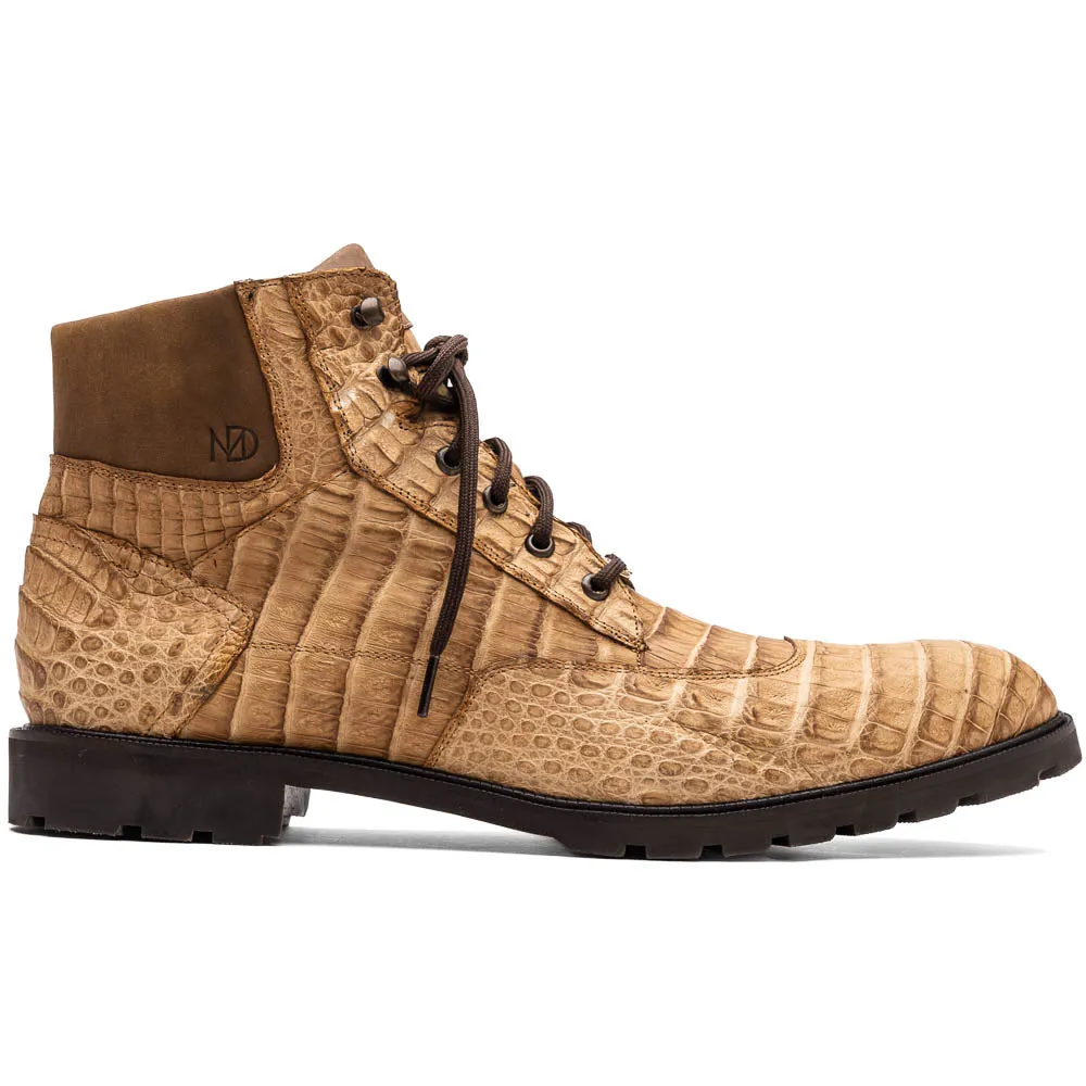 Marco Di Milano Leoni in Oil Orix Caiman Crocodile Boots