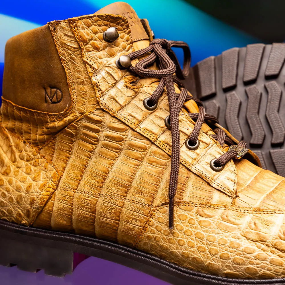 Marco Di Milano Leoni in Oil Orix Caiman Crocodile Boots
