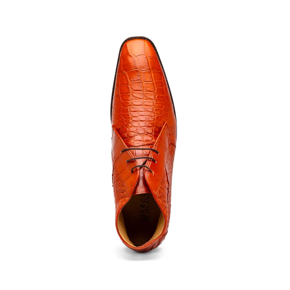 Marco Di Milano Pietro Honey Alligator Derby Boots