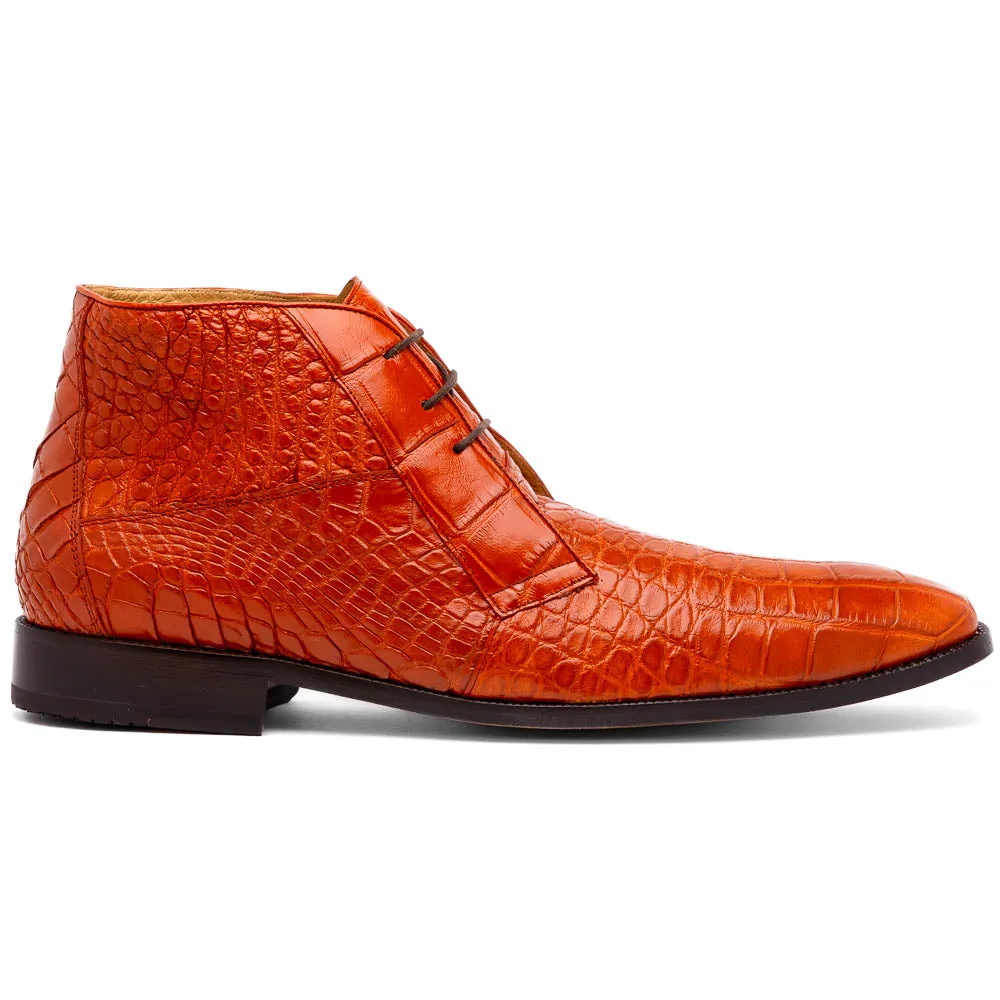 Marco Di Milano Pietro Honey Alligator Derby Boots