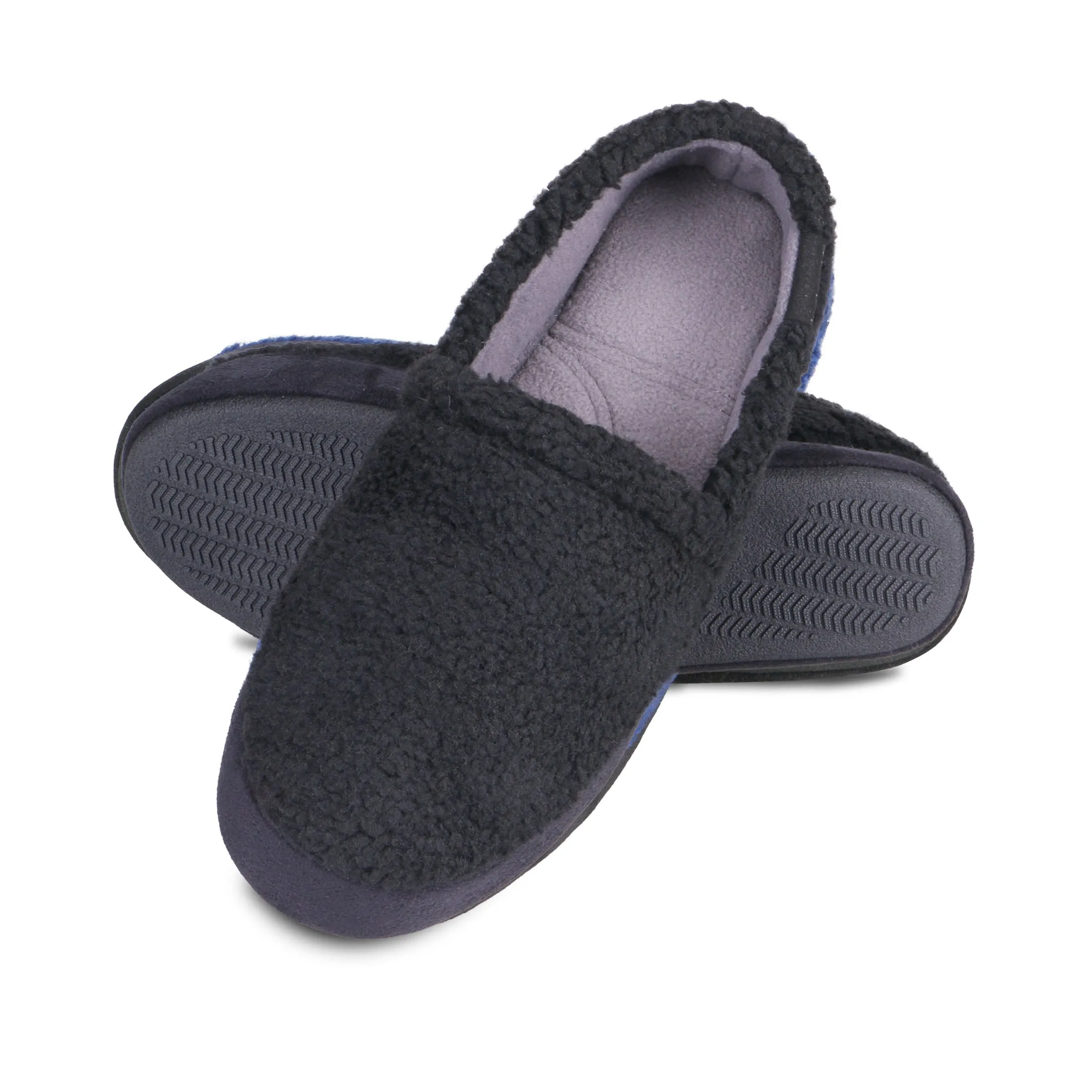 Men's Berber Aspen Closed Back Slipper with Moisture Wicking and Gel Infused Memory Foam