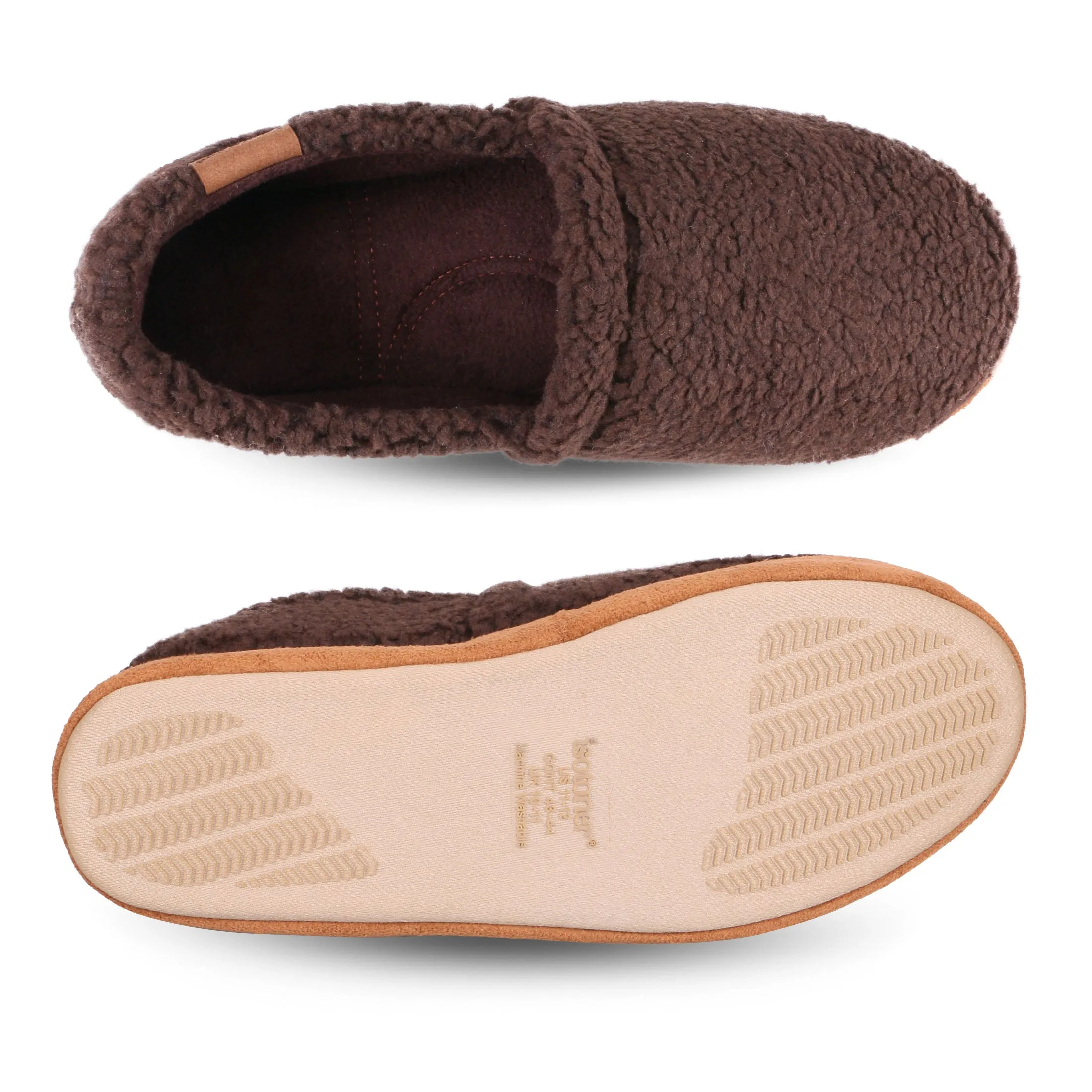 Men's Berber Aspen Closed Back Slipper with Moisture Wicking and Gel Infused Memory Foam