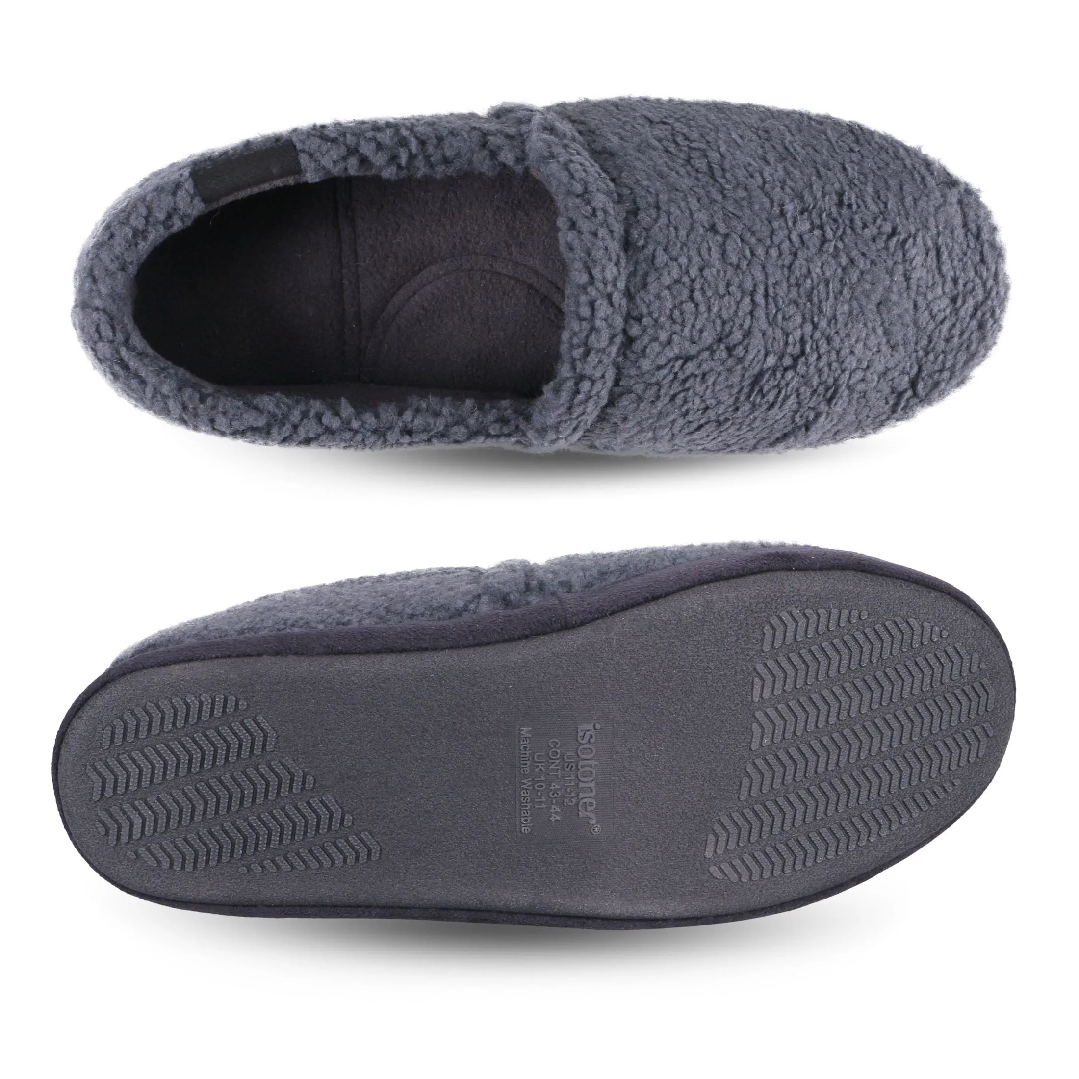 Men's Berber Aspen Closed Back Slipper with Moisture Wicking and Gel Infused Memory Foam