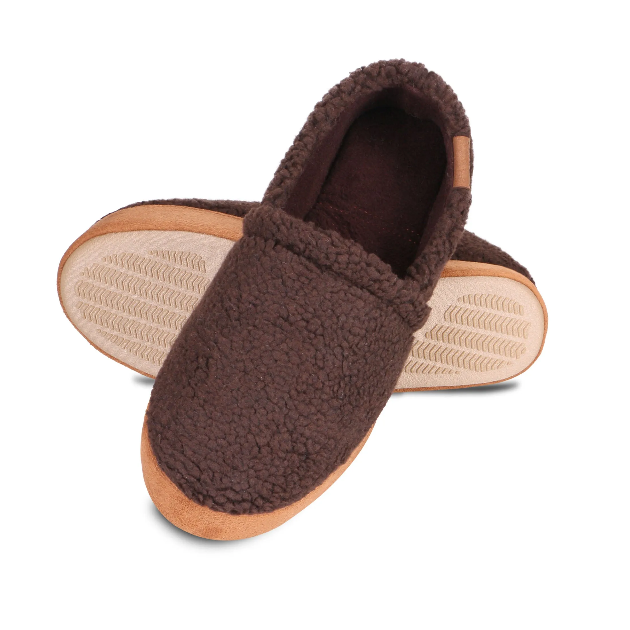 Men's Berber Aspen Closed Back Slipper with Moisture Wicking and Gel Infused Memory Foam