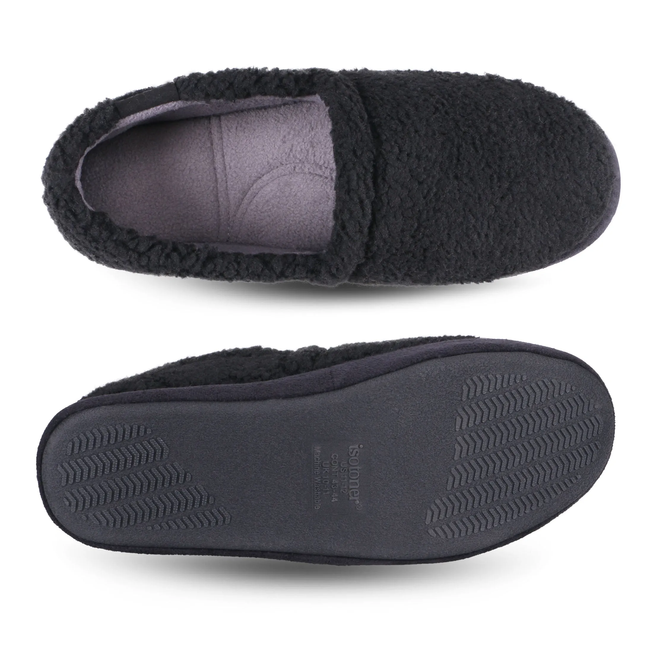 Men's Berber Aspen Closed Back Slipper with Moisture Wicking and Gel Infused Memory Foam