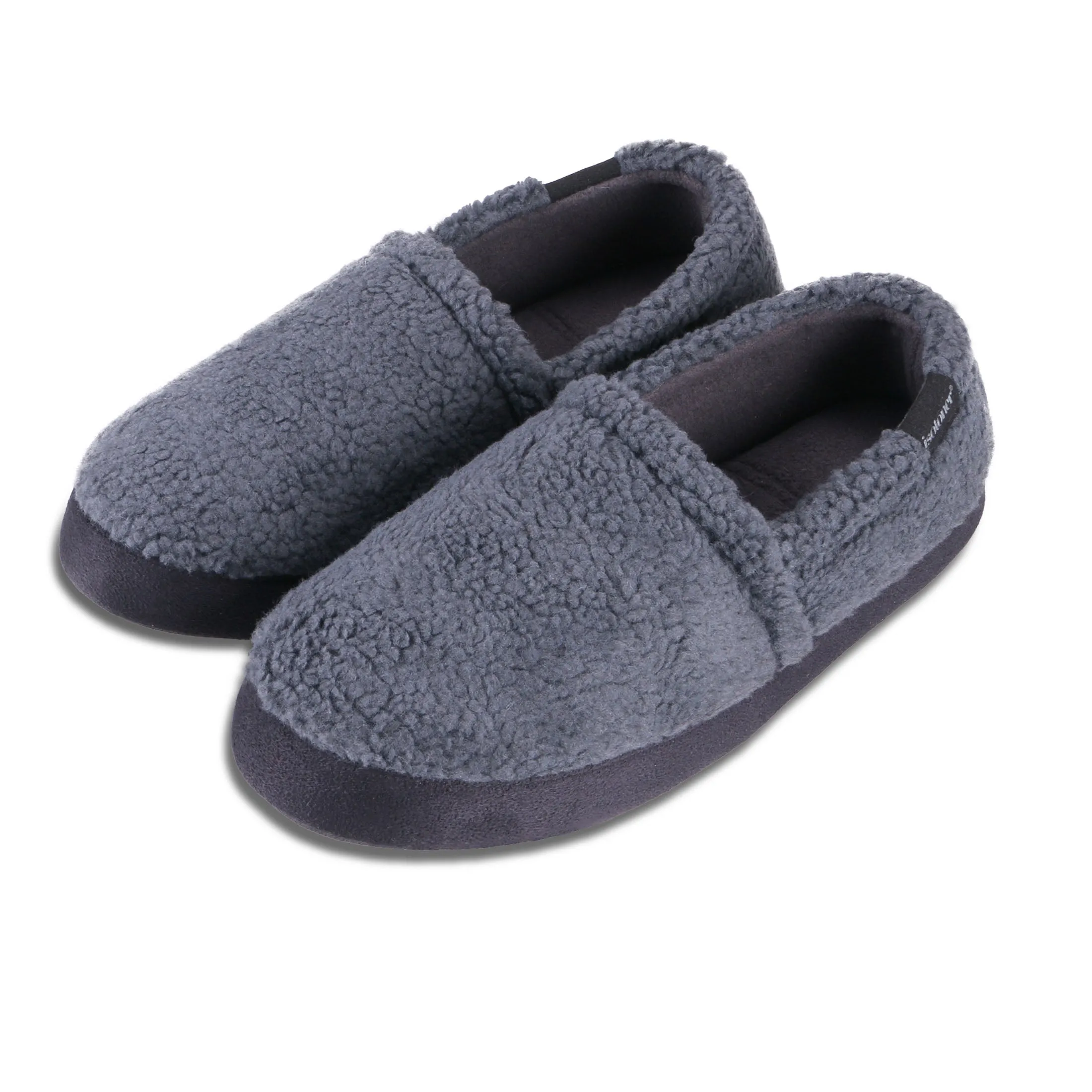 Men's Berber Aspen Closed Back Slipper with Moisture Wicking and Gel Infused Memory Foam
