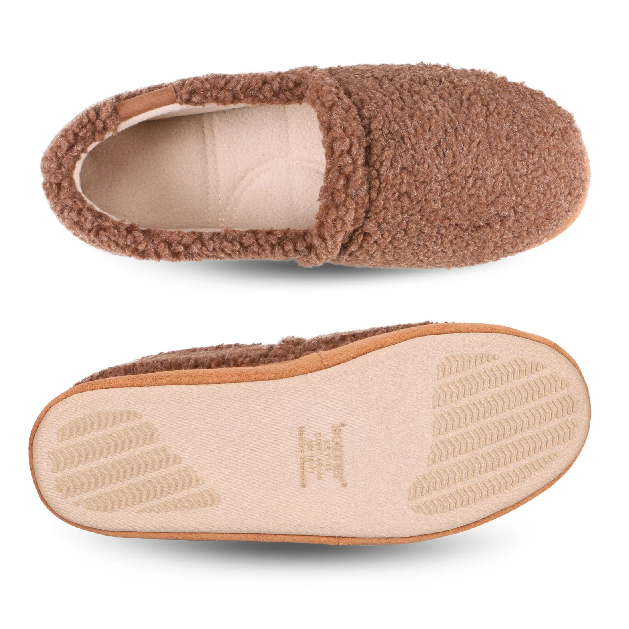 Men's Berber Aspen Closed Back Slipper with Moisture Wicking and Gel Infused Memory Foam