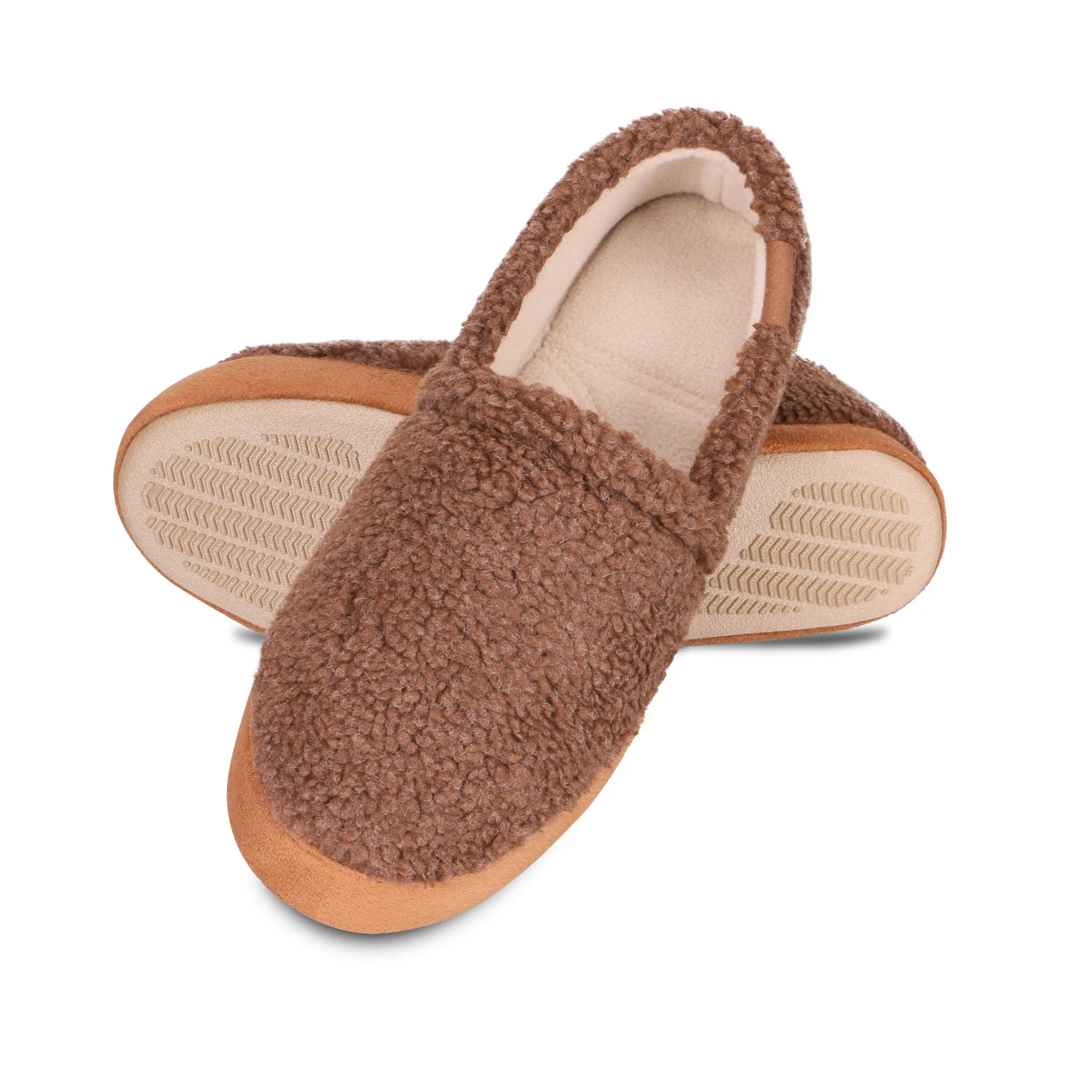 Men's Berber Aspen Closed Back Slipper with Moisture Wicking and Gel Infused Memory Foam