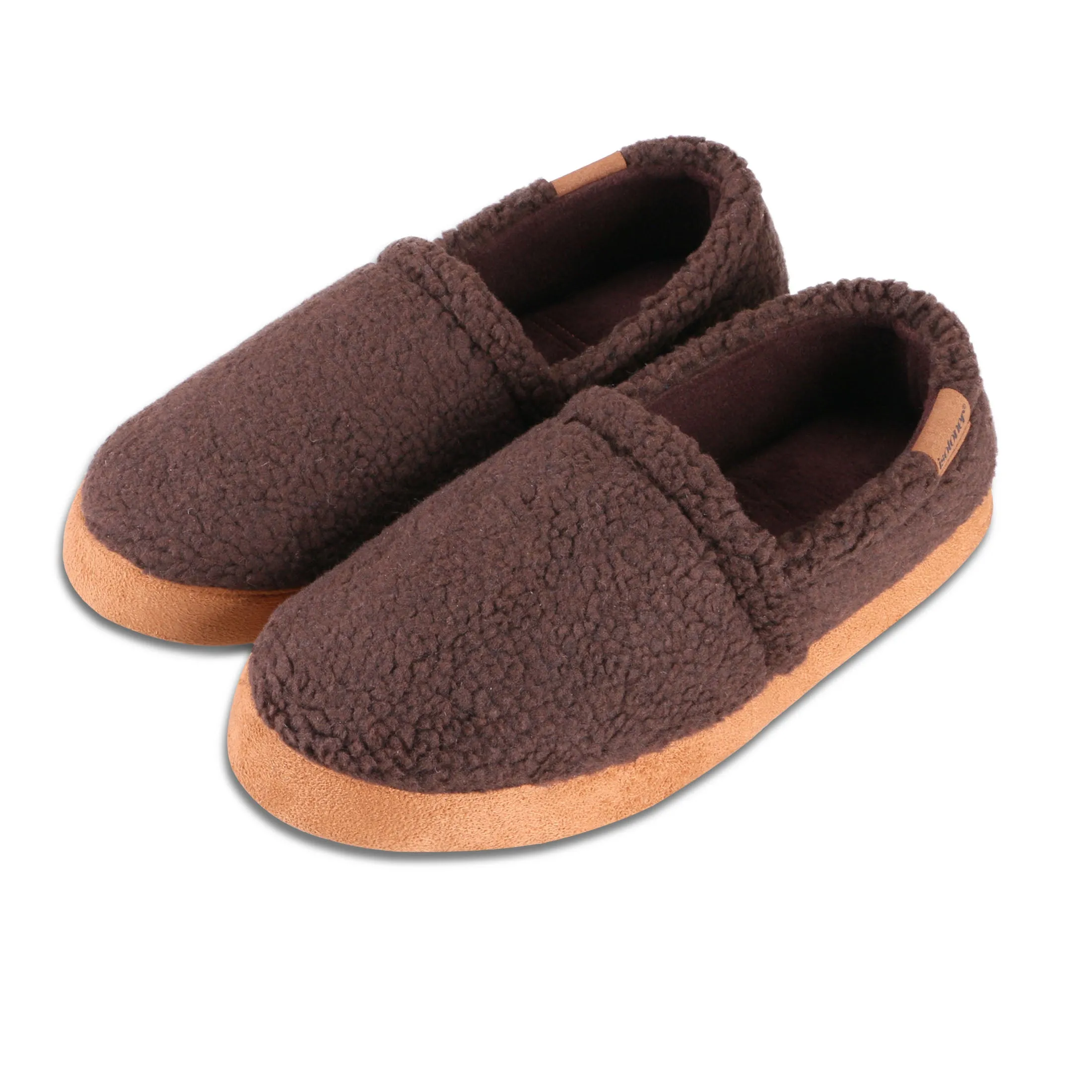 Men's Berber Aspen Closed Back Slipper with Moisture Wicking and Gel Infused Memory Foam