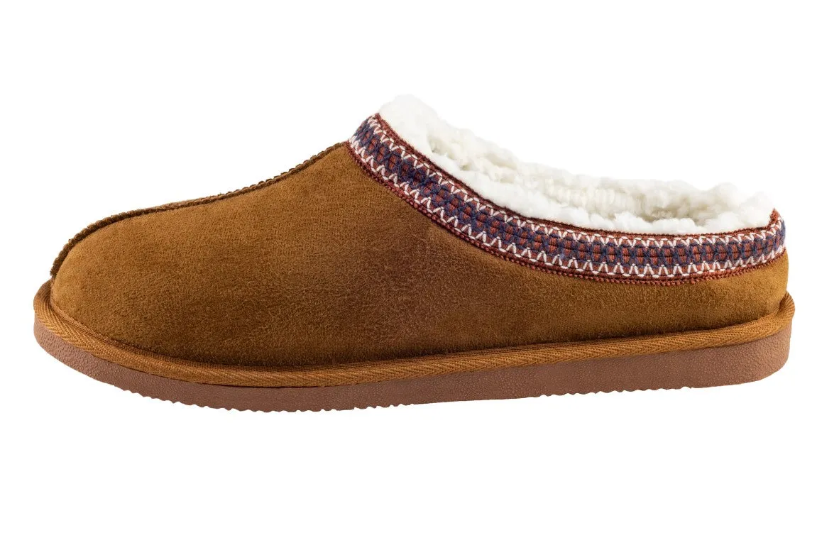 Men's Faux Suede Moccasin with Contrast Whip Stitching