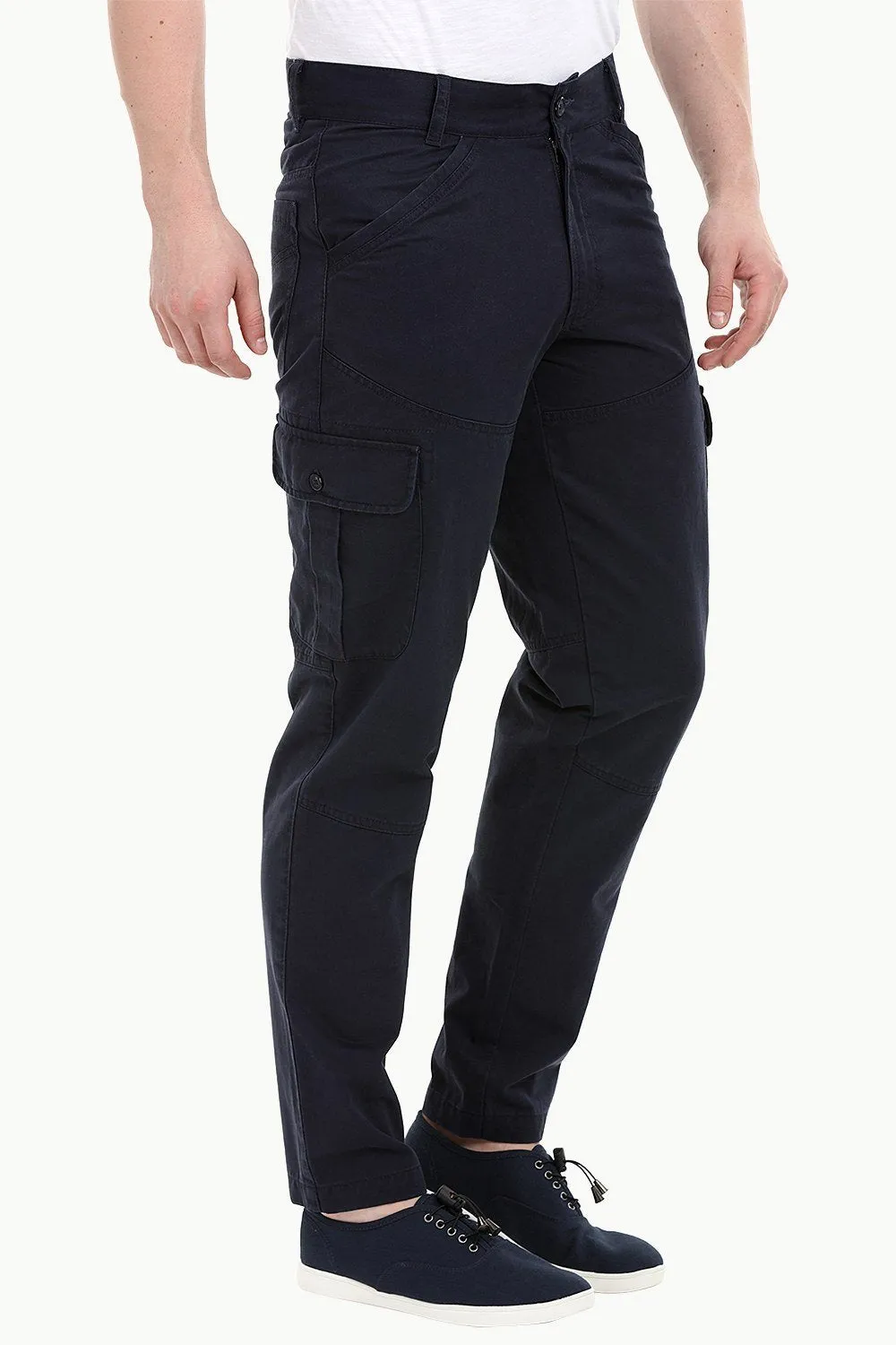 Men's Navy 6 Pocket Twill Cargo Pants