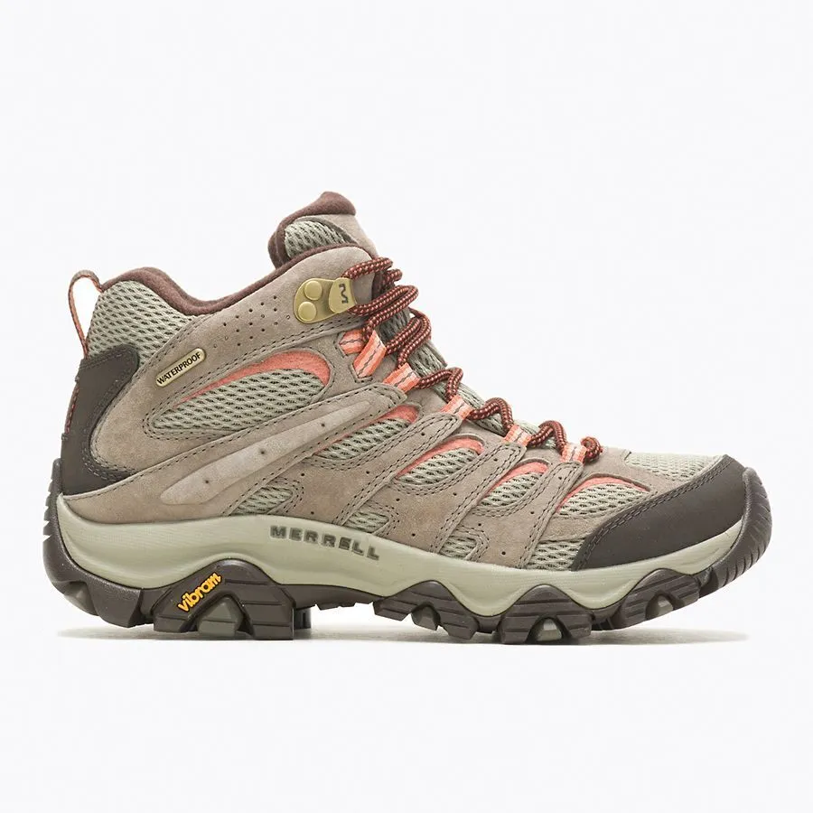 Merrell Women's Moab 3 Mid Waterproof Wide Width Bungee Cord Leather J035848