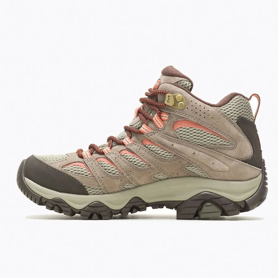 Merrell Women's Moab 3 Mid Waterproof Wide Width Bungee Cord Leather J035848