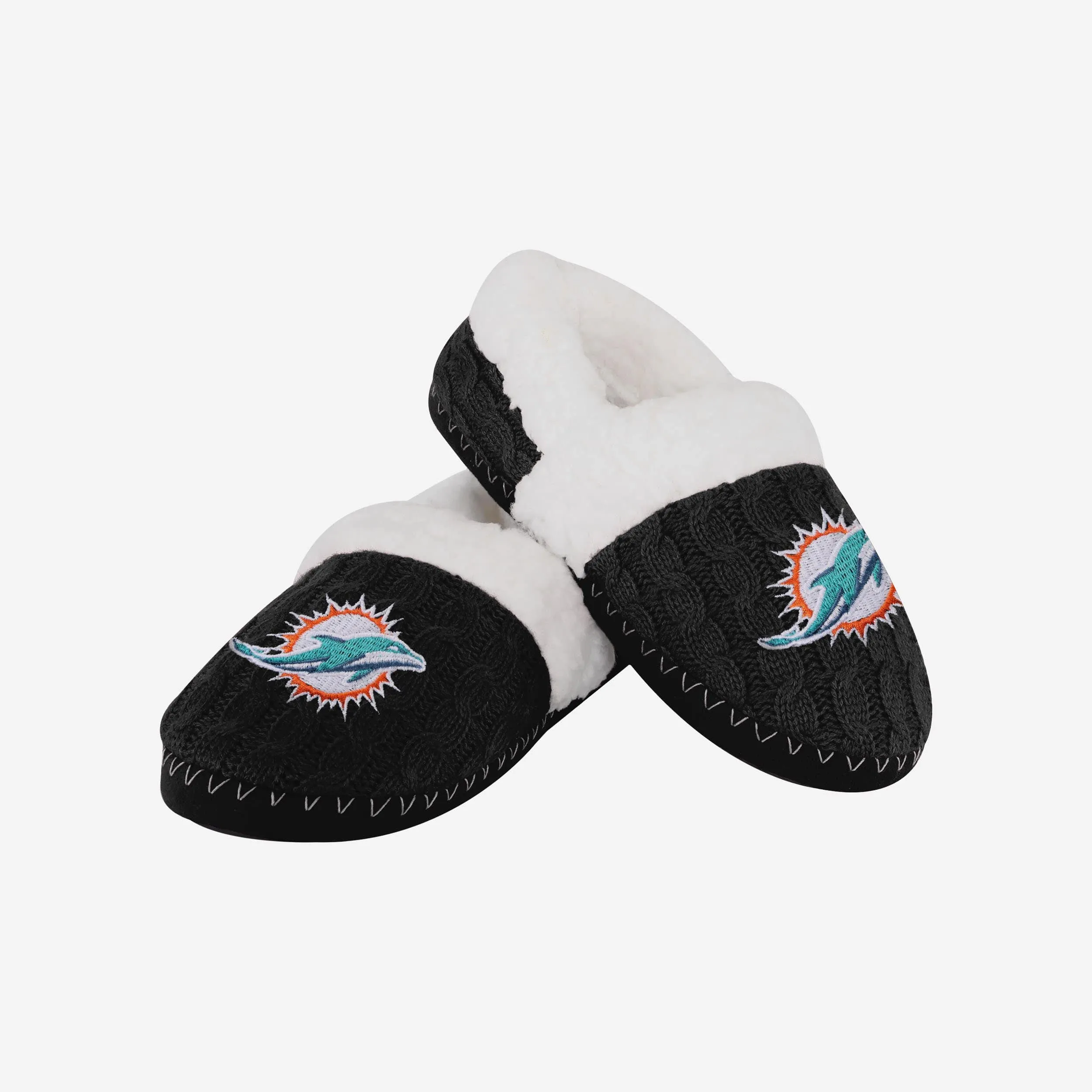 Miami Dolphins Womens Team Color Moccasin Slipper