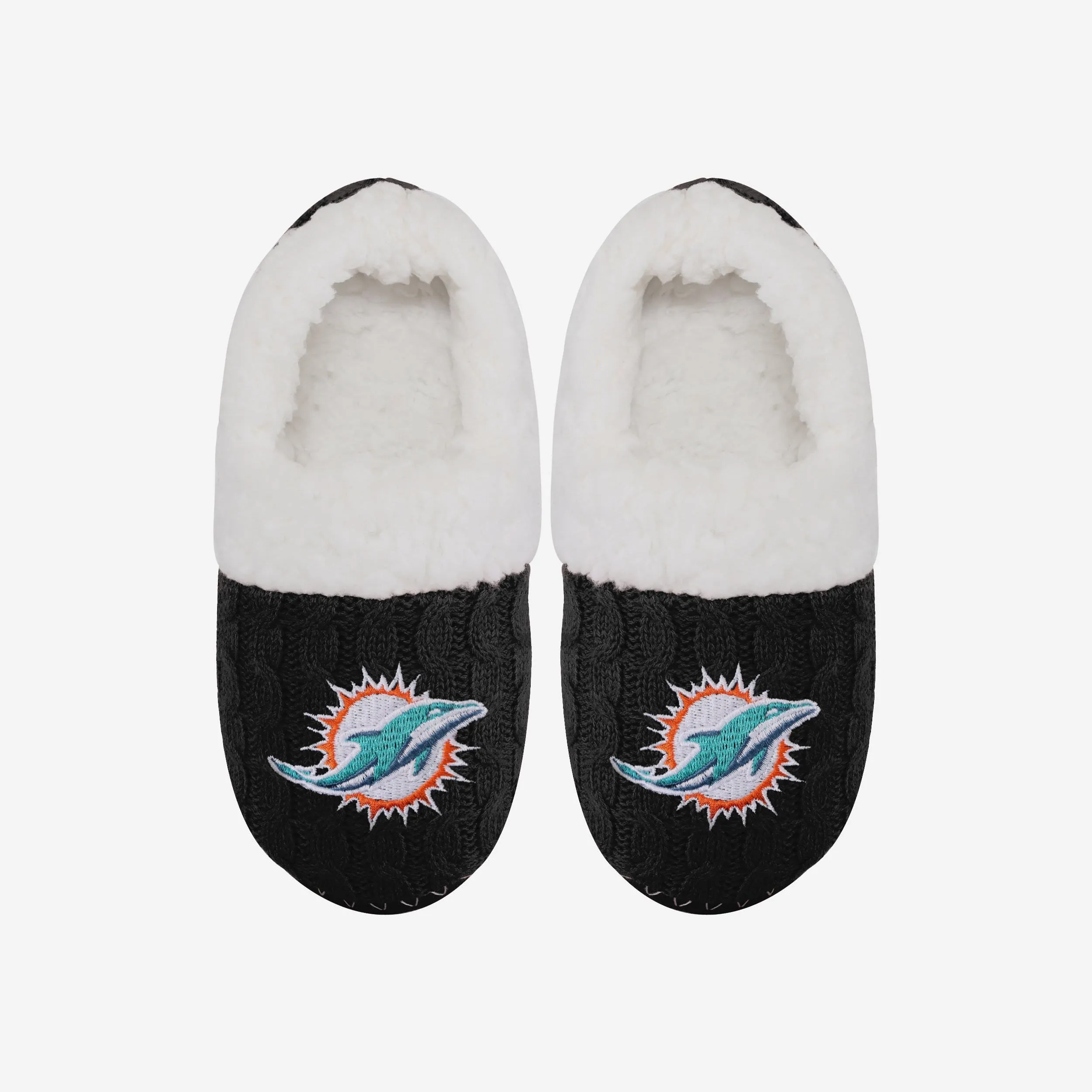 Miami Dolphins Womens Team Color Moccasin Slipper